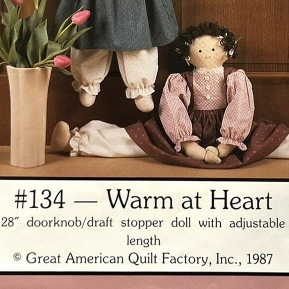 Vintage 1987 Dream Spinners #134 "Warm At Heart" Pattern 28" Door Stopper Doll - Picture 2 of 4
